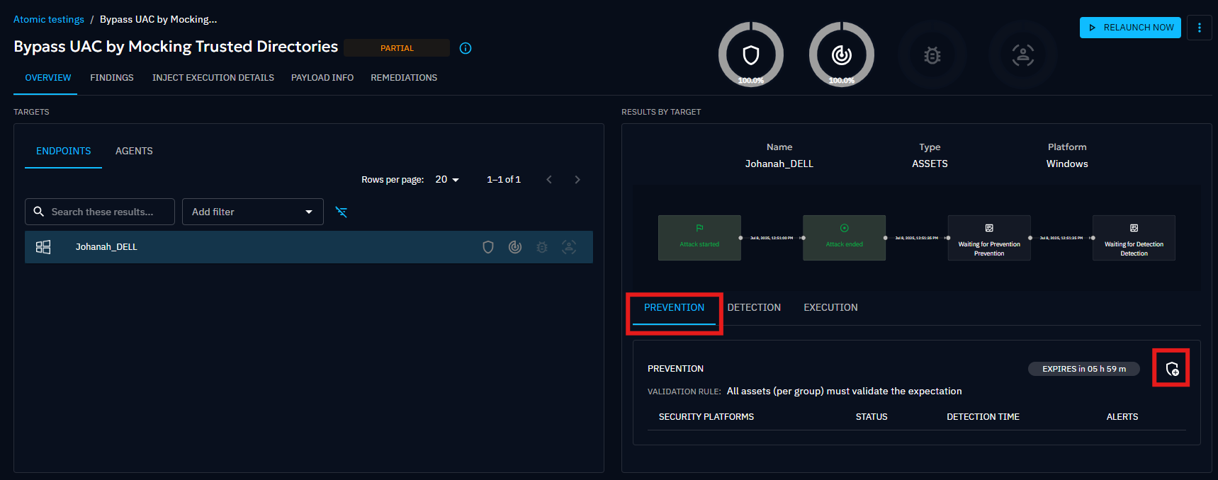 Add the validation of a technical expectation in atomic testing