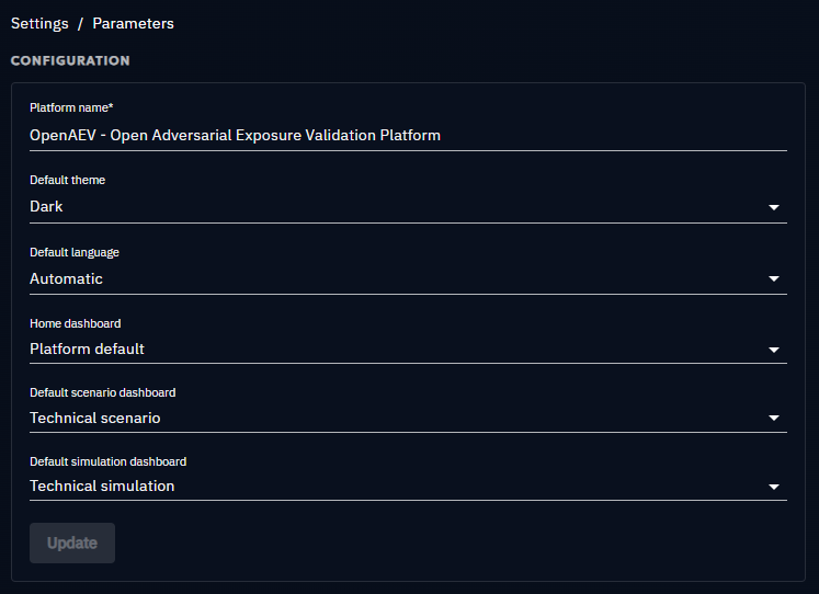 Set custom dashboard